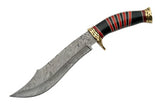 Hand Forged Damascus Bowie Knife (DM-1056) - Frontier Blades