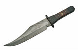 Handmade Clip Point Damascus Fixed Blade Bowie Knife - Frontier Blades