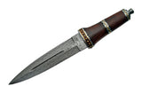14" Handmade Custom Damascus Steel Dagger - Frontier Blades