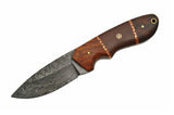 8.5" Handmade Damascus Hunting Skinning Knife - Frontier Blades