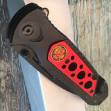 Tac Force Red Fire Fighter Assisted Rescue Pocket Knife (TF-611FDR)