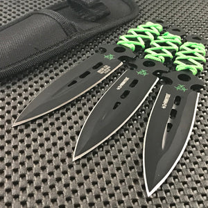 7.5" Z-Hunter Throwing Knives - Zombie Thrower Knives Set w/ Sheath