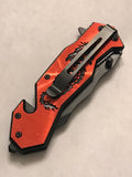 8.5” Spring Assisted Tactical Red Dragon Folding Pocket Knife - Frontier Blades