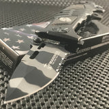 8.25" USMC MARINES TACTICAL SPRING ASSISTED DROP POINT POCKET KNIFE Blade Folding