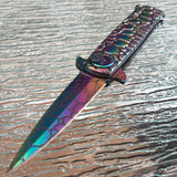 Tac Force Tactical Rainbow Combra Titanium Steel Fantasy Pocket Knife - Frontier Blades