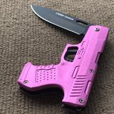 8" Pink Ladies Spring Assisted Outdoor Folding Knife 300227-PK - Frontier Blades