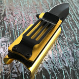 Yellow Cigarette Lighter Holder Pocket Knife - Frontier Blades