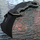 8.25" Tac Force Gray Karambit Textured Assisted Tactical Pocket Knife - Frontier Blades