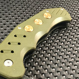 8" Master Green Spring Assisted Tactical Folding Pocket Knife MUA034GN - Frontier Blades