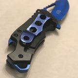 5.75" MTech Tactical Compact Mini Bottle Opener Blue Pocket Knife - Frontier Blades