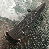 8.5” Tac Force Stiletto Web Skull Spring Assisted Stonewashed Tactical Knife