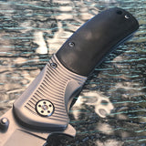 7.75" MTECH Frame Lock EDC Rescue Black Silver Pocket Knife MT-996BK