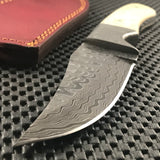 Hand Forged Raindrop Damascus Steel Knife