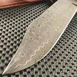 12.5" Full Tang Damascus Steel Bowie Knife