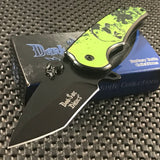 Dark Side Blades Green Skull Fantasy Folding Knife (DS-A083GN)