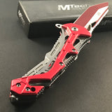 7.75" MTech USA Tanto Red Spring Assisted Pocket Knife MTA997RD - Frontier Blades