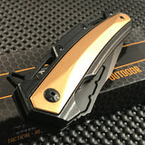 8.5" Tac Force Champagne EDC Rescue Black Pocket Knife TF-930CP - Frontier Blades