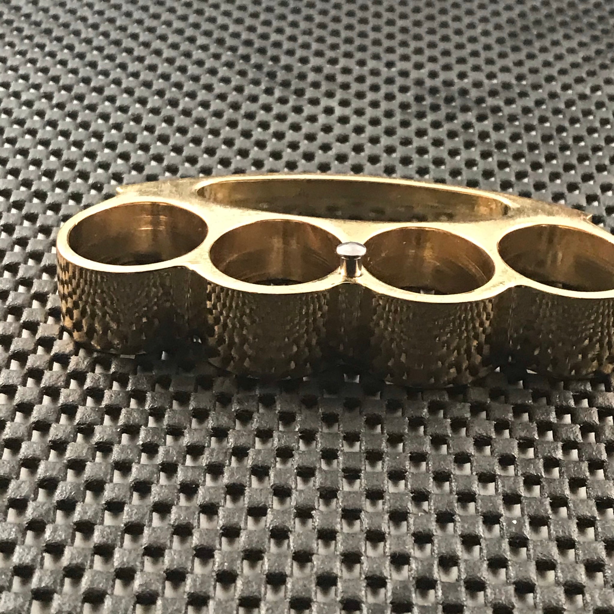 Army Brass Knuckles Belt Buckle Paperweight - Shiny Gold