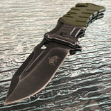 8.25" Master USA Spring Assisted Tactical Folding Pocket Knife MUA022GN - Frontier Blades