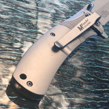 7.75" MTECH Frame Lock EDC Rescue Black Silver Pocket Knife MT-996BK