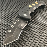 8" Master USA Black Spring Assisted Tactical Folding Pocket Knife MUA034BK - Frontier Blades