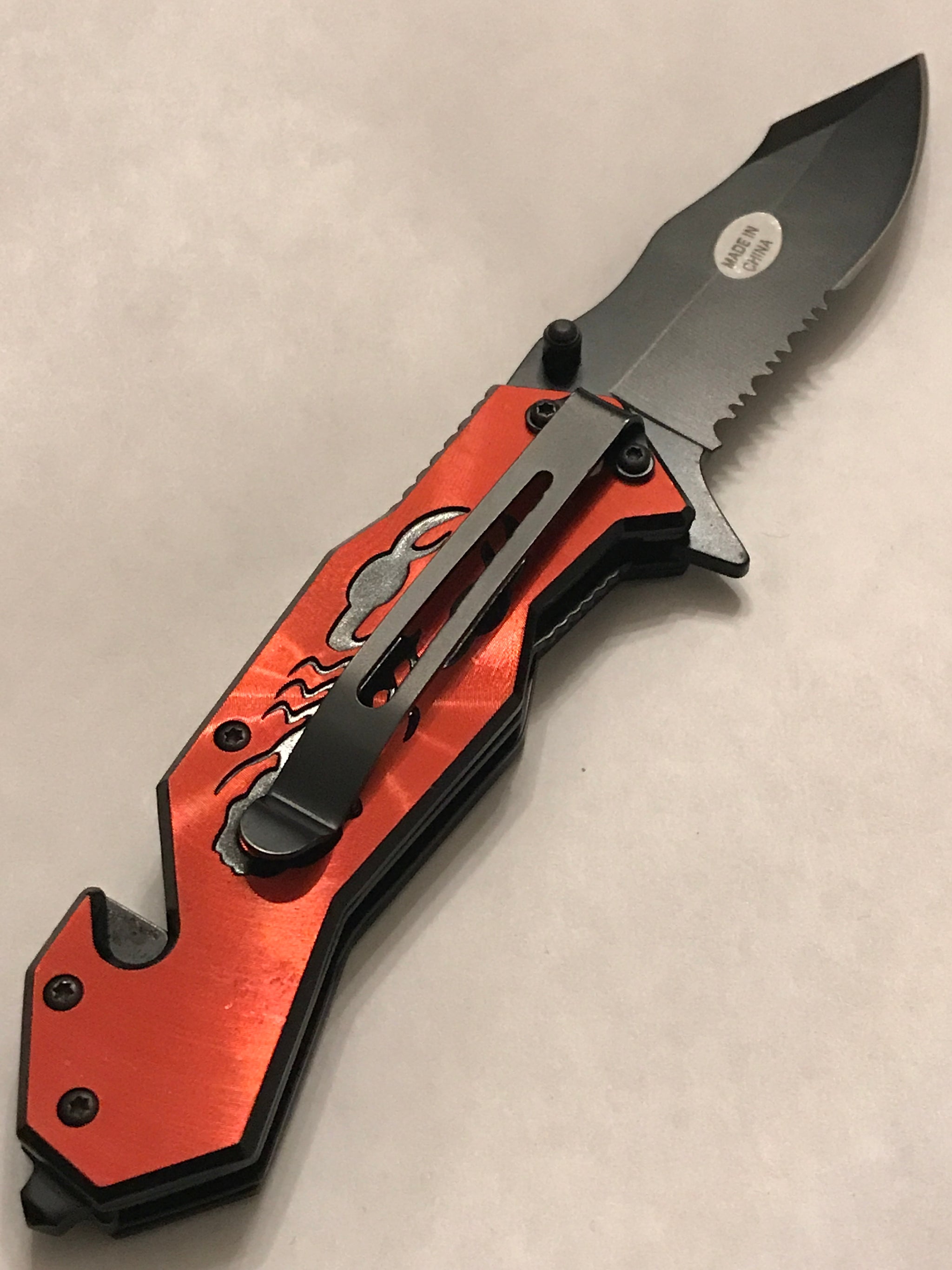 8.5” Dragon Strike Assisted Tactical Red Scorpion Pocket Knife