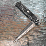Tac Force Stiletto Silver Cobra Titanium Steel Fantasy Pocket Knife - Frontier Blades
