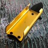 Yellow Cigarette Lighter Holder Pocket Knife - Frontier Blades