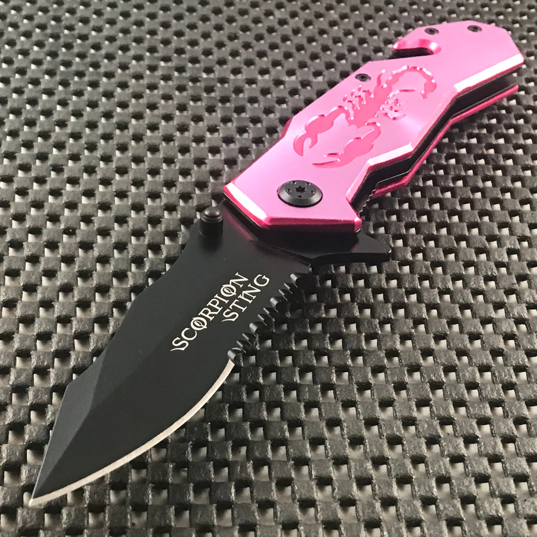 6.5” Tac Force Pink Scorpion Spring Assisted Rescue Fantasy Pocket Kni