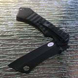 9" Spring Assisted Tactical Razor Outdoor Folding Pocket Knife Black Brown