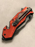 8.5” Dragon Strike Assisted Tactical Red Scorpion Pocket Knife - Frontier Blades