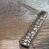 Tac Force Stiletto Silver Cobra Titanium Steel Fantasy Pocket Knife - Frontier Blades