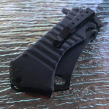 9" Spring Assisted Tactical Razor Outdoor Folding Pocket Knife Black Brown
