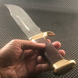 15" Custom Handmade Damascus Steel Bowie Knife