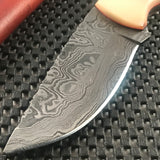 8" Walnut Handle Handmade Damascus Skinning Knife