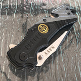 7.75” Two Tone Tactical Assisted Open Tanto Navy Pocket Knife - Frontier Blades