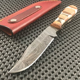 7.5" Mini Stag Handmade Damascus Skinning Knife