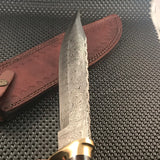 16" Hand Forged Damascus Bowie Knife