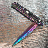 Tac Force Tactical Rainbow Combra Titanium Steel Fantasy Pocket Knife - Frontier Blades