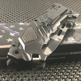 8.25" USMC MARINES TACTICAL SPRING ASSISTED DROP POINT POCKET KNIFE Blade Folding