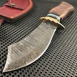 12.5" Damascus SKIMITAR Bowie Outdoor Hunting  Knife (DM-1252)