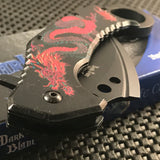 8.25" Dark Side Blades Ballistic Red Dragon Karambit Knife