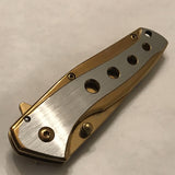8" MTECH ASSISTED OPEN GOLD HANDLE BALLISTIC POCKET KNIFE MTA1044GD - Frontier Blades