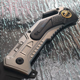 8.5” Tactical Navy Gray Assisted Open Folding Pocket knife - Frontier Blades