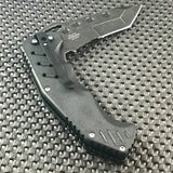 8" Master USA Black Spring Assisted Tactical Folding Pocket Knife MUA034BK - Frontier Blades