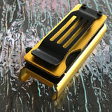 Yellow Cigarette Lighter Holder Pocket Knife - Frontier Blades