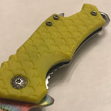 5.75" MTech USA Tactical Compact Mini Yellow Bottle Opener Pocket Knife - Frontier Blades