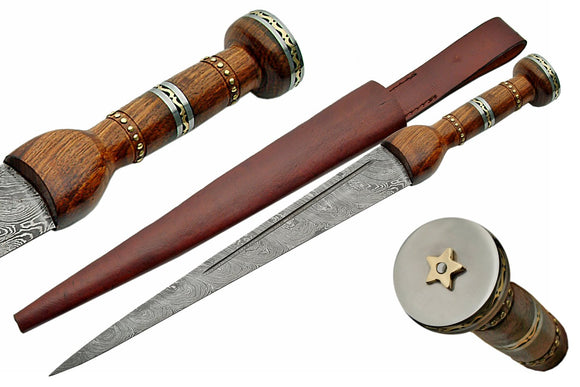 Real Damascus Steel Sword - Frontier Blades