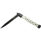 12.5" Tac Force Speedster Model Stiletto Pearl Handle Pocket Knife - Frontier Blades