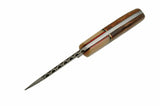 8" Walnut Handle Handmade Damascus Skinning Knife - Frontier Blades